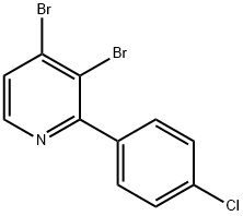 3,4-Dibromo-2-(4-chlorophenyl)pyridine Struktur