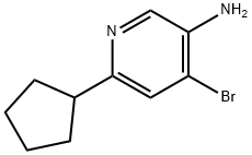 4-Bromo-3-amino-6-(cyclopentyl)pyridine Struktur