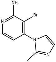 2-Amino-3-bromo-4-(2-methylimidazol-1-yl)pyridine Struktur