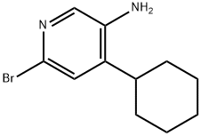 2-Bromo-5-amino-4-(cyclohexyl)pyridine Struktur