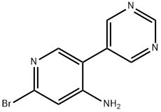 2-Bromo-4-amino-5-(5-pyrimidyl)pyridine Struktur