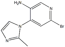 2-Bromo-5-amino-4-(2-methylimidazol-1-yl)pyridine Struktur