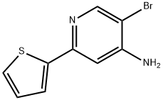 5-BROMO-2-(THIOPHEN-2-YL)PYRIDIN-4-AMINE Struktur