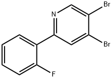 3,4-Dibromo-6-(2-fluorophenyl)pyridine Struktur