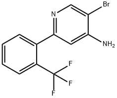 3-BROMO-4-AMINO-6-(2-TRIFLUOROMETHYLPHENYL)PYRIDINE Struktur