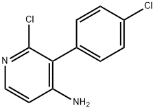 2-CHLORO-4-AMINO-3-(4-CHLOROPHENYL)PYRIDINE Struktur