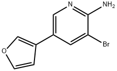 2-Amino-3-bromo-5-(3-furyl)pyridine Struktur