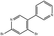 2,4-Dibromo-5-(3-pyridyl)pyridine Struktur