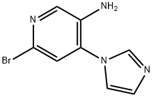 2-Bromo-5-amino-4-(imidazol-1-yl)pyridine Struktur