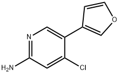 2-Amino-4-chloro-5-(3-furyl)pyridine Struktur