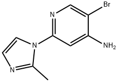 5-BROMO-2-(2-METHYL-1H-IMIDAZOL-1-YL)PYRIDIN-4-AMINE Struktur