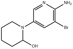 2-Amino-3-bromo-5-(2-hydroxypiperidin-1-yl)pyridine Struktur