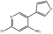 2-Chloro-4-amino-5-(3-furyl)pyridine Struktur