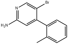 2-Amino-5-bromo-4-(2-tolyl)pyridine Struktur