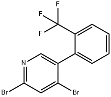 2,4-Dibromo-5-(2-trifluoromethylphenyl)pyridine Struktur