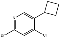 2-Bromo-4-chloro-5-(cyclobutyl)pyridine Struktur