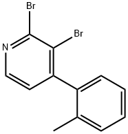 2,3-Dibromo-4-(2-tolyl)pyridine Struktur