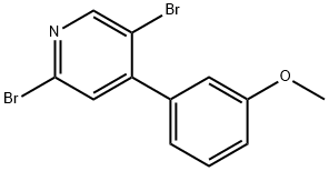 2,5-Dibromo-4-(3-methoxyphenyl)pyridine Struktur