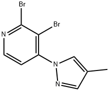 2,3-Dibromo-4-(4-methyl-1H-pyrazol-1-yl)pyridine Struktur