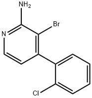 2-Amino-3-bromo-4-(2-chlorophenyl)pyridine Struktur