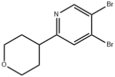 4,5-Dibromo-2-(4-tetrahydropyranyl)pyridine Struktur