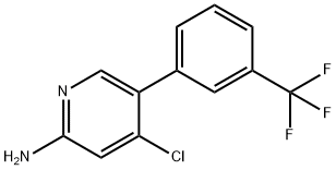 2-Amino-4-chloro-5-(3-trifluoromethylphenyl)pyridine Struktur