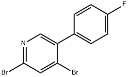 2,4-Dibromo-5-(4-fluorophenyl)pyridine Struktur