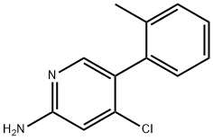 2-Amino-4-chloro-5-(2-tolyl)pyridine Struktur