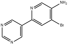 4-Bromo-3-amino-6-(5-pyrimidyl)pyridine Struktur