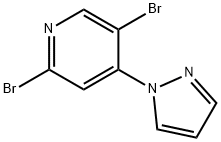 2,5-Dibromo-4-(1H-pyrazol-1-yl)pyridine Struktur