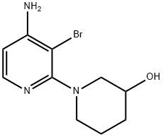 4-Amino-3-bromo-2-(3-hydroxypiperidin-1-yl)pyridine Struktur