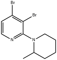 3,4-Dibromo-2-(2-methylpiperidin-1-yl)pyridine Struktur