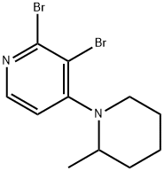 2,3-Dibromo-4-(2-methylpiperidin-1-yl)pyridine Struktur