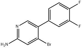 2-Amino-4-bromo-5-(3,4-difluorophenyl)pyridine Struktur