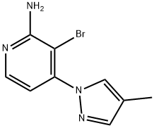 2-Amino-3-bromo-4-(4-methyl-1H-pyrazol-1-yl)pyridine Struktur