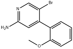 2-Amino-5-bromo-4-(2-methoxyphenyl)pyridine Struktur