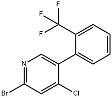 2-Bromo-4-chloro-5-(2-trifluoromethylphenyl)pyridine Struktur