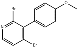 2,4-Dibromo-3-(4-methoxyphenyl)pyridine Struktur