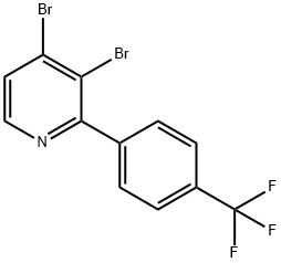 3,4-Dibromo-2-(4-trifluoromethylphenyl)pyridine Struktur