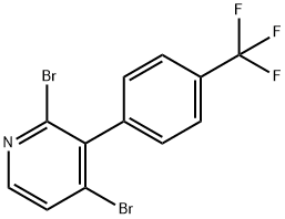 2,4-Dibromo-3-(4-trifluoromethylphenyl)pyridine Struktur