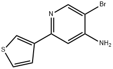 5-BROMO-2-(THIOPHEN-3-YL)PYRIDIN-4-AMINE Struktur