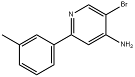 5-BROMO-2-(3-METHYLPHENYL)PYRIDIN-4-AMINE Struktur