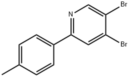 3,4-Dibromo-6-(4-tolyl)pyridine Struktur