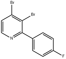 3,4-Dibromo-2-(4-fluorophenyl)pyridine Struktur