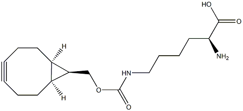 N6-[[(1alpha, 8alpha, 9beta)-bicyclo[6.1.0]non-
4-yn-9-ylmethoxy]carbonyl]-L-lysine Struktur