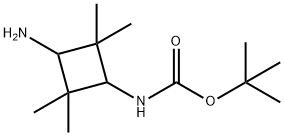 tert-butyl N-(3-amino-2,2,4,4-tetramethylcyclobutyl)carbamate Struktur