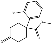 METHYL 1-(2-BROMOPHENYL)-4-OXOCYCLOHEXANECARBOXYLATE Struktur