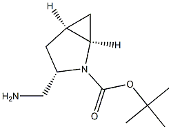 tert-butyl (1R,3S,5R)-3-(aminomethyl)-2-azabicyclo[3.1.0]hexane-2-carboxylate Struktur