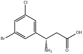 (3S)-3-AMINO-3-(3-BROMO-5-CHLOROPHENYL)PROPANOIC ACID Struktur