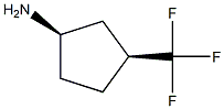 (1R,3S)-3-(trifluoromethyl)cyclopentan-1-amine Struktur